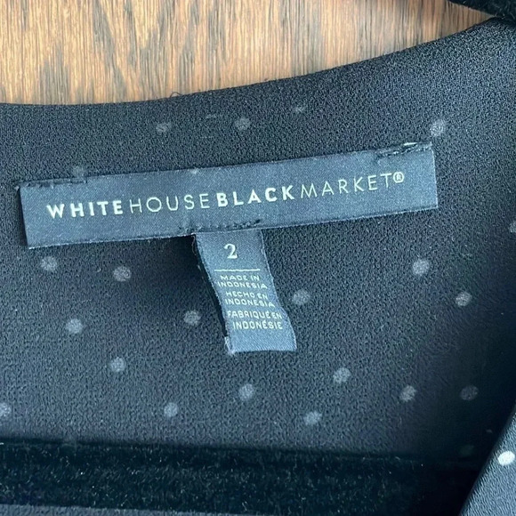 WHBM Black Blouse 2 - Picture 3 of 4